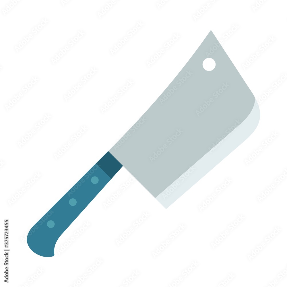 Images of a kitchen hatchet knife for cutting meat vector illustration in a flat design. Images of a kitchen hatchet knife for cutting meat vector illustration in a flat design.