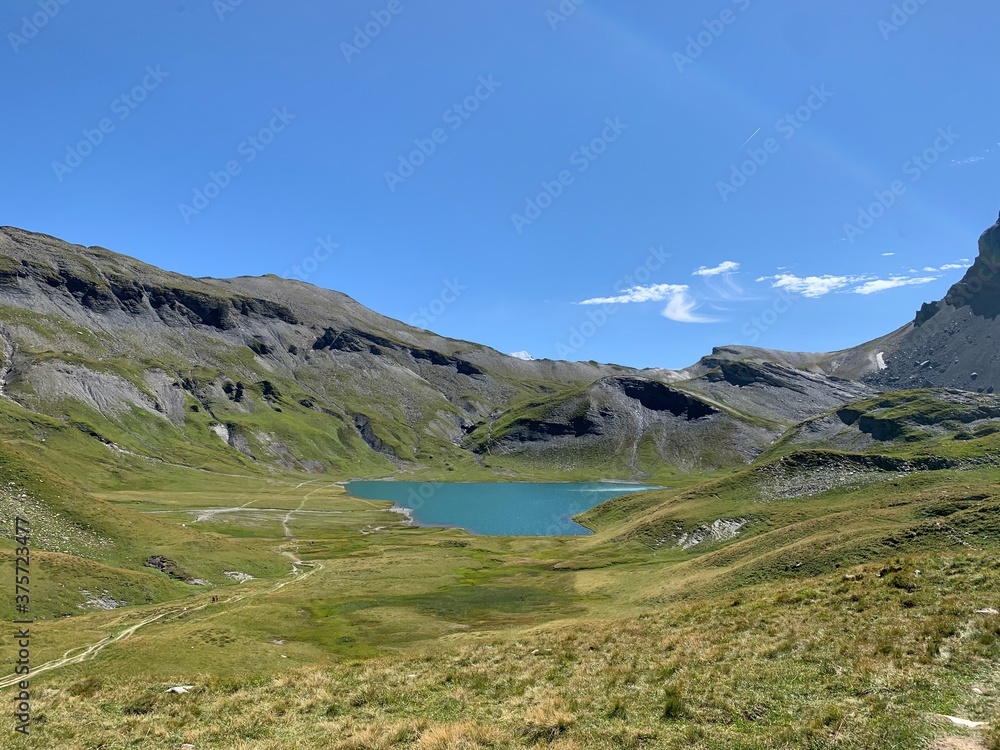Fototapeta premium mountain landscape with lake