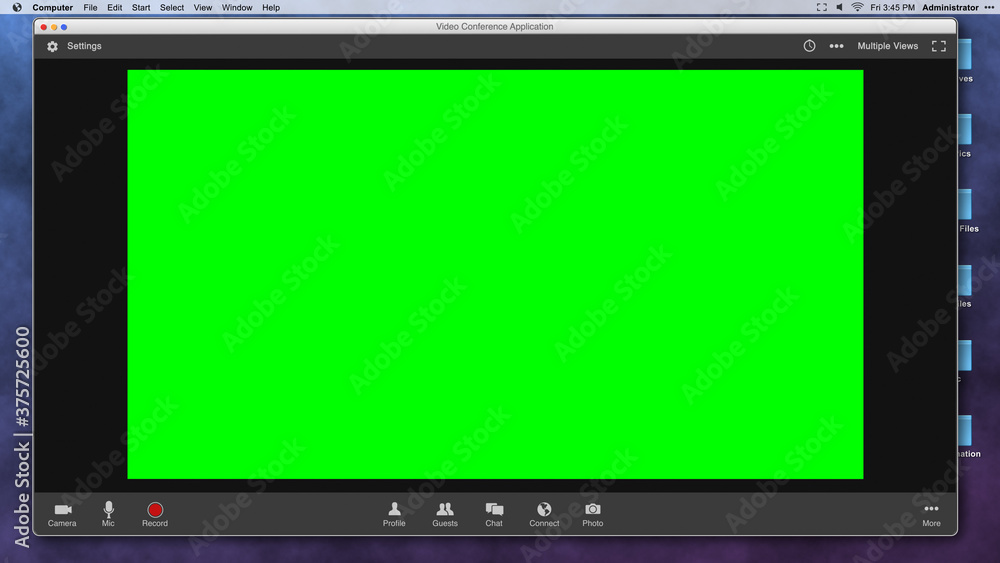 Generic Video Conferencing Interface with Green Screen Frame for Compositing over Video Generic Video Conferencing Interface with Green Screen Frame for Compositing over Video