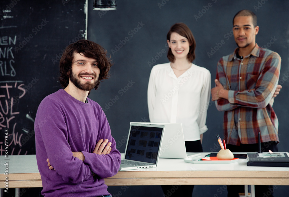 Portrait of a young group of professionals. Portrait of a young group of professionals.
