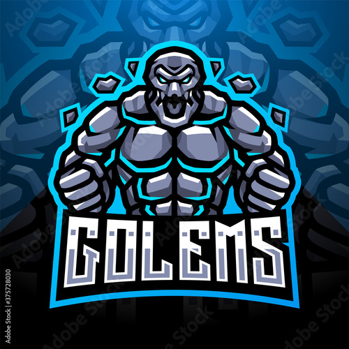 Golems esport mascot logo 