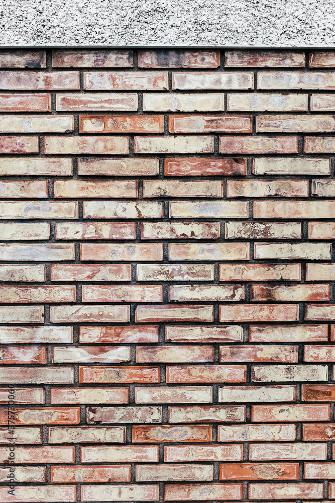 Brick wall exterior of urban building Brick wall exterior of urban building