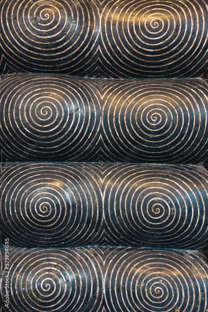 Detail of Footprint texture on The Reclining Buddha Statue