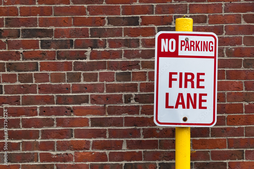 No Parking, Fire Lane Sign