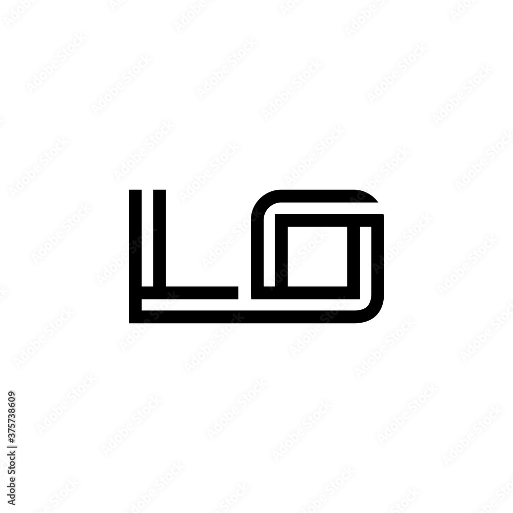 initial letter lo line stroke logo modern initial letter lo line stroke logo modern