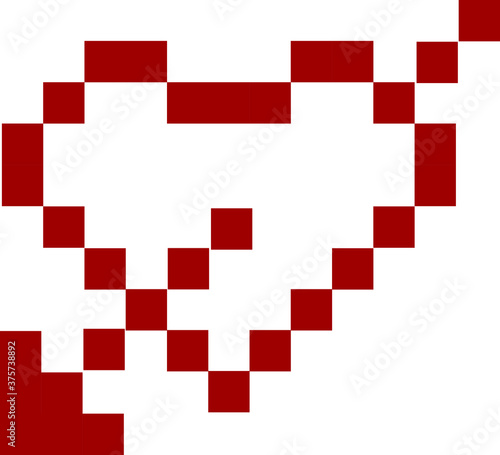 Simple Heart Vector Design in Red with Box Theme