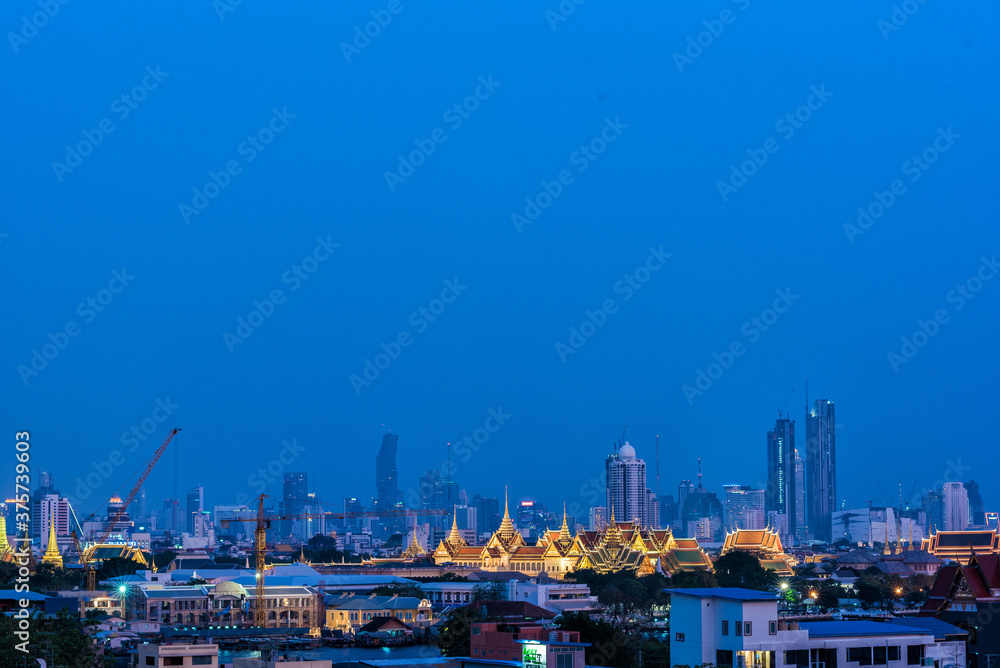 The grand palace with city view  on Thailand