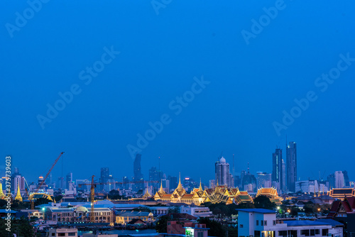 The grand palace with city view on Thailand