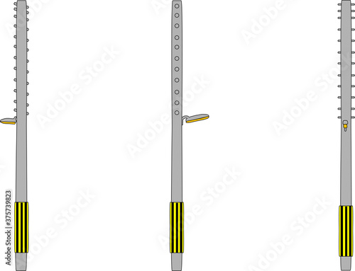 街灯のついた電柱素材