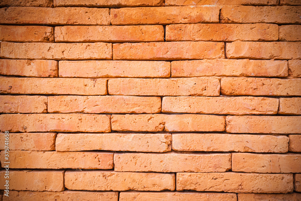 Fototapeta premium Redbrick wall background, Abstract geometric pattern beautiful abstract grunge decorative Stucco wall background brick wall texture, brick surface for background. Vintage wallpaper for the background.