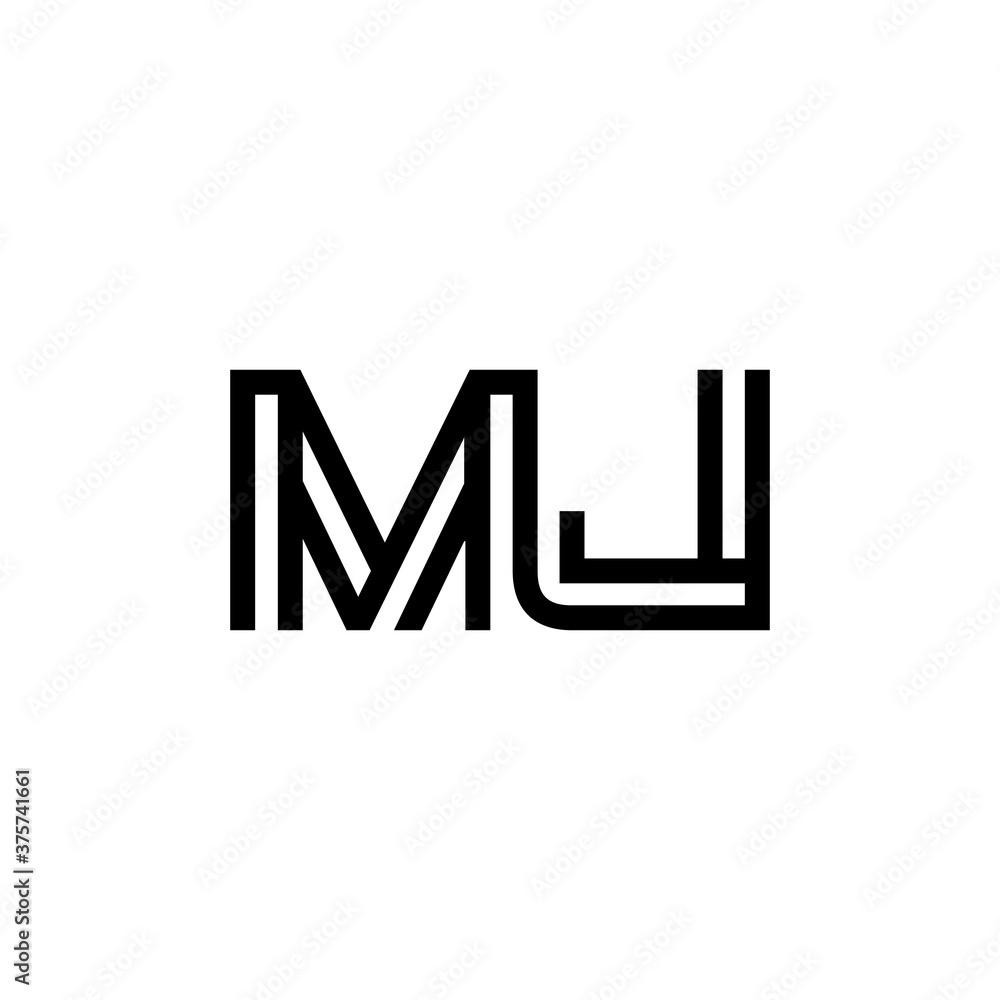 initial letter mj line stroke logo modern initial letter mj line stroke logo modern