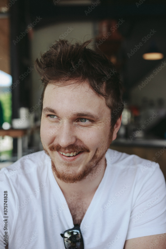 Portrait of stylish 30-something man with beard - indoors Portrait of stylish 30-something man with beard - indoors