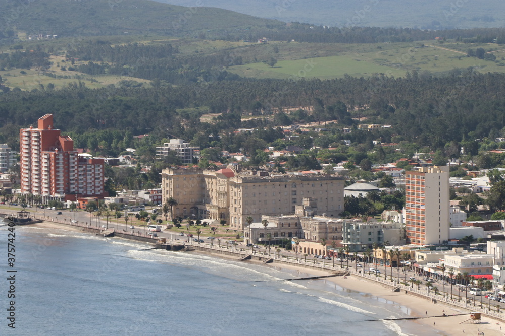 Fototapeta premium Partial view of the Piriápolis seafront