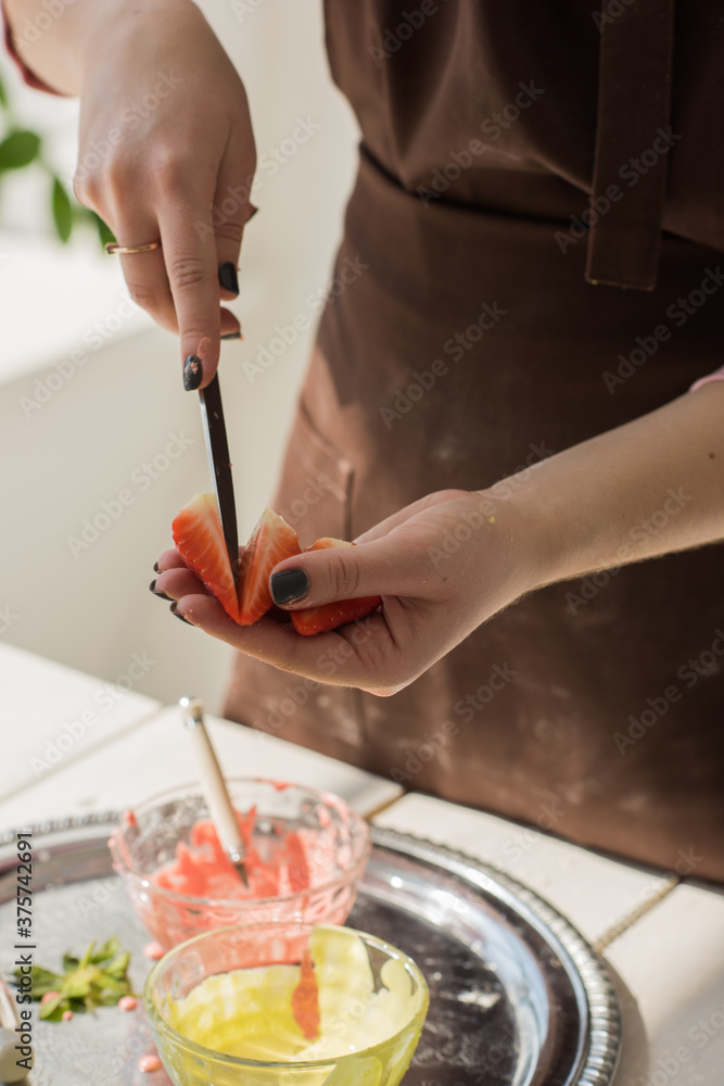 Woman Cooking Donuts Woman Cooking Donuts