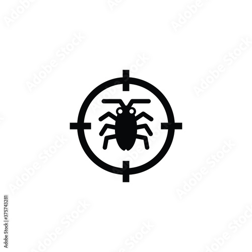 Cockroach killing icon vector on white background, simple sign and symbol.