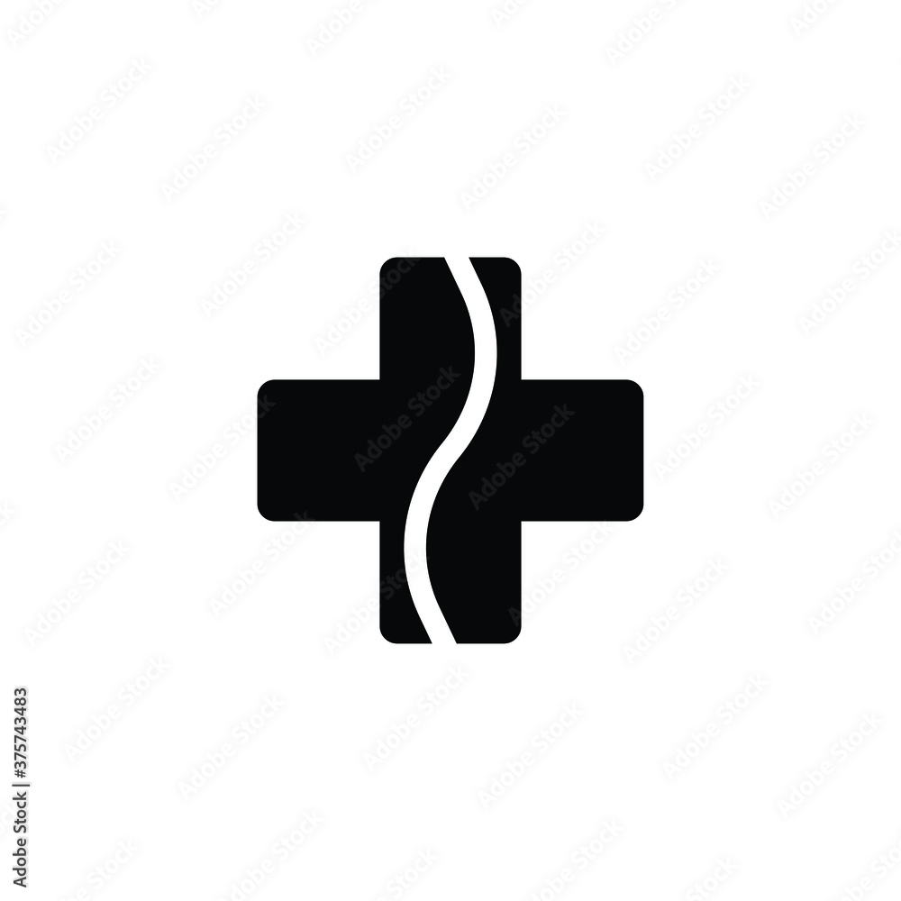 Medical sign icon vector on white background, simple sign and symbol. Medical sign icon vector on white background, simple sign and symbol.