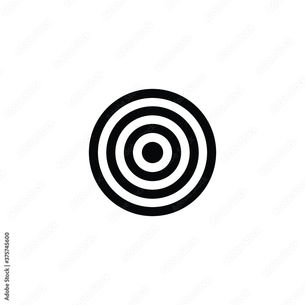 Target icon vector on white background, simple sign and symbol. Target icon vector on white background, simple sign and symbol.