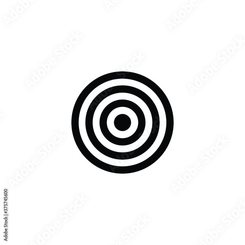 Target icon vector on white background, simple sign and symbol.