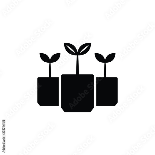 Baby plant bag icon vector on white background, simple sign and symbol. © Flatman vector 24