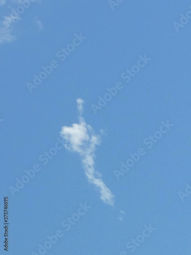 Bizarre cloud of a middle finger shape photo