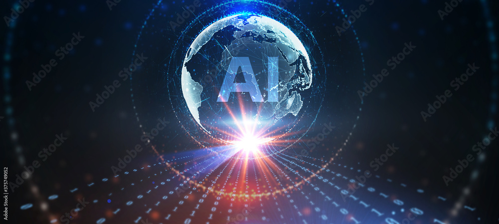 Obraz premium AI Learning and Artificial Intelligence Concept. Business, modern technology, internet and networking concept.