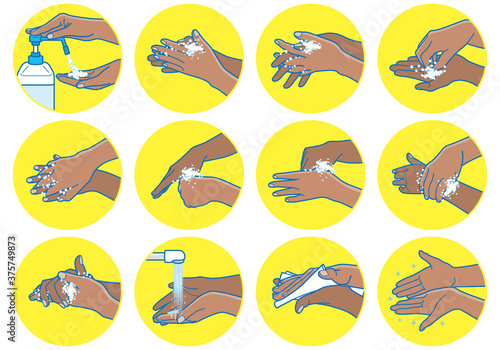 手洗いイラスト　感染予防イラスト