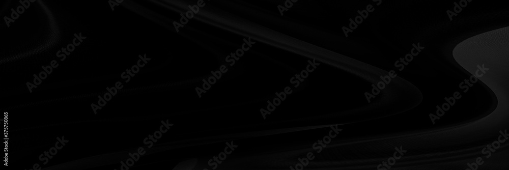 Black gray satin dark fabric texture luxurious shiny that is abstract silk cloth panorama background with patterns soft waves blur beautiful. Black gray satin dark fabric texture luxurious shiny that is abstract silk cloth panorama background with patterns soft waves blur beautiful.