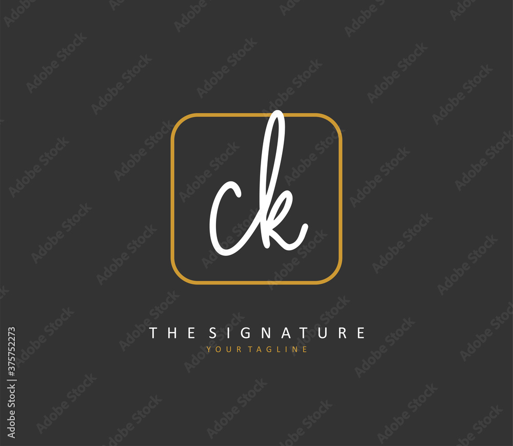 C K CK Initial letter handwriting and signature logo. A concept handwriting initial logo with template element. C K CK Initial letter handwriting and signature logo. A concept handwriting initial logo with template element.