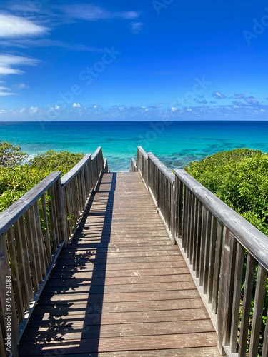 wooden bridge over the sea