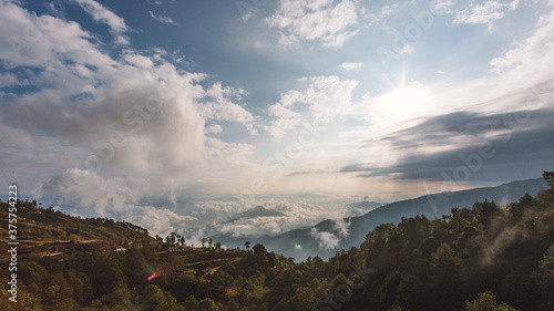 Landscape in the mountain ,Nagarkot,Nepal photo