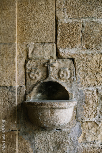 Antique Holy Water Font photo