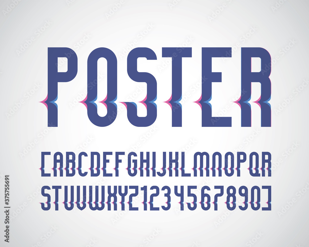 vector of stylized font and alphabet with shift with effect of transparency vector of stylized font and alphabet with shift with effect of transparency
