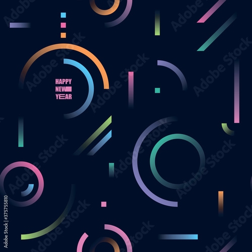 seamless abstract pattern of geometric elements  with gradient