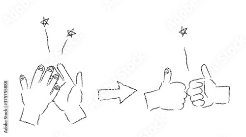 ハイタッチからグータッチ　fist bump instead of high-five
