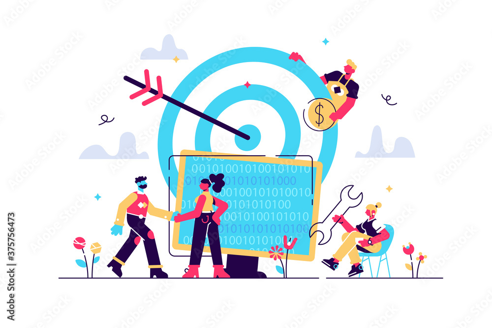 Fototapeta premium Concept Reach the target for web page