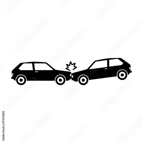 Car crash icon vector illustration