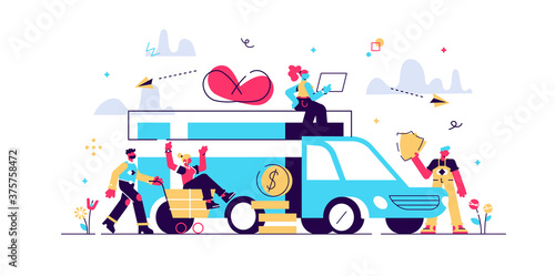 Vector flat illustration delivery service 