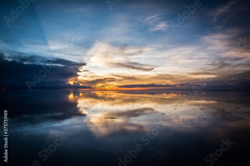 flat uyuni salt and desert   infinite mirror and water 