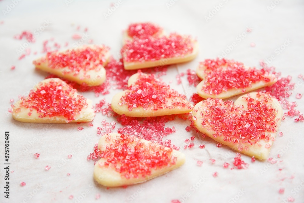 Making Valentine's day cookies Making Valentine's day cookies