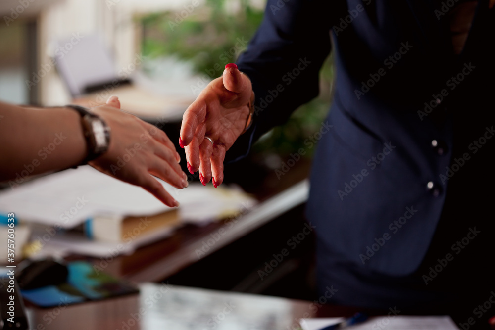 Lawyer: Getting Up To Welcome Client Lawyer: Getting Up To Welcome Client