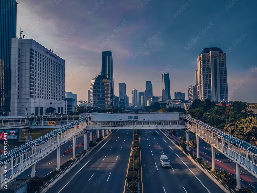 Jakarta skyline at night, Indonesia Jakarta skyline at night, Indonesia