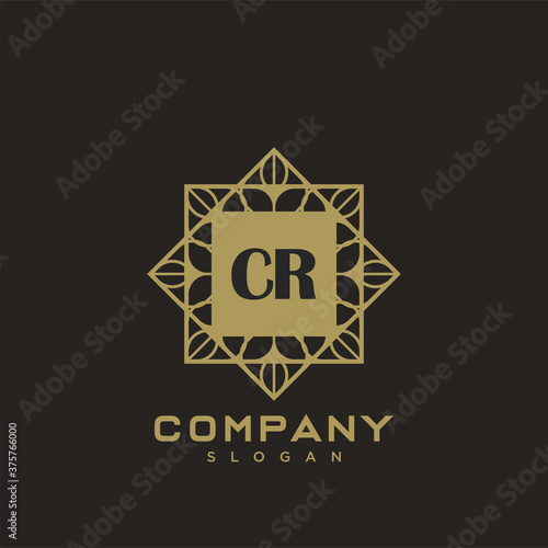 CR Premium monogram letter initials logo. minimalist symbol icon vector design. Luxury logotype.