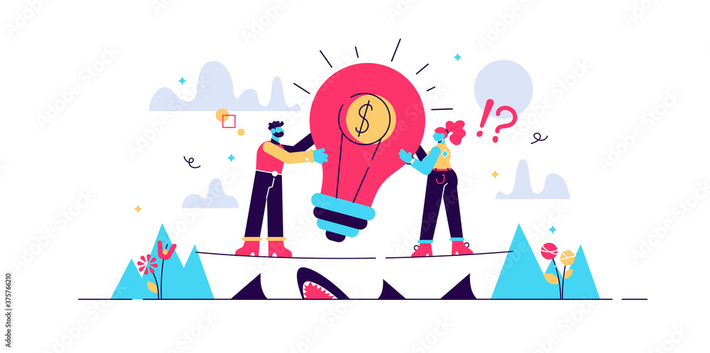 Venture capital vector illustration. Flat tiny Venture capital vector illustration. Flat tiny