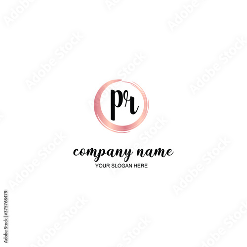 Free Download PR Initial handwriting logo template vector - GFXLoad