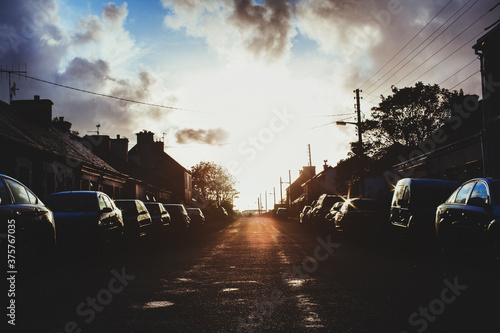 Main Road Town at Sunset photo