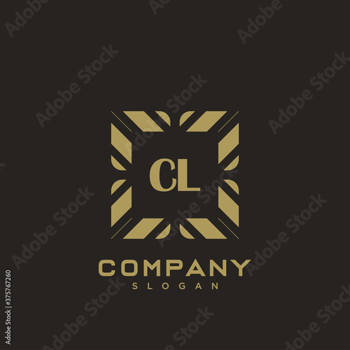 CL Premium monogram letter initials logo. minimalist symbol icon vector design. Luxury logotype.