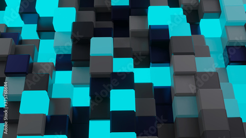 Abstract Cube background. 3d rendering.