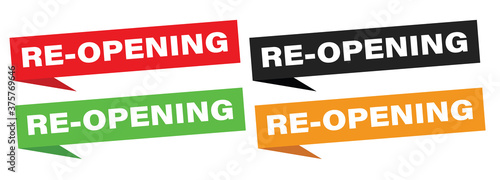 Re-opening banners in a speech bubble graphic