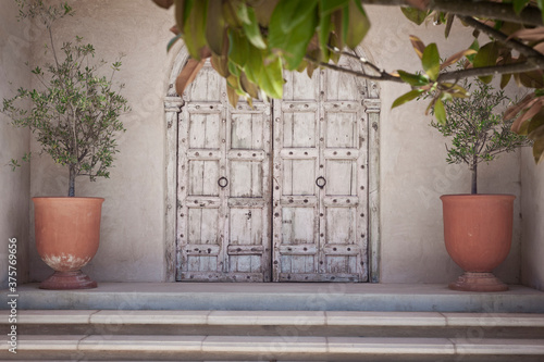 timber doorway at a winery photo