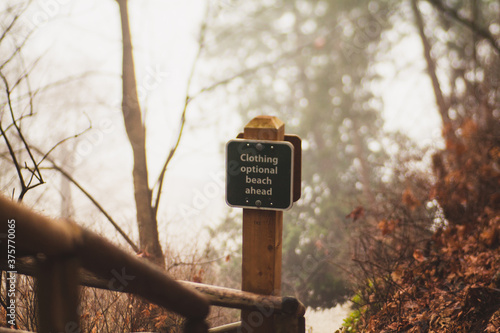 Welcome sig to nude beach.